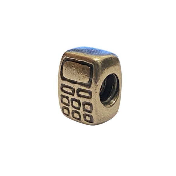PANDORA Cell Mobile Phone Bead Charm Sterling Silver #790293 Vintage Old Money - Picture 4 of 4